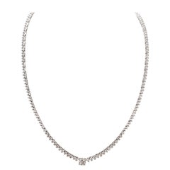 2,15 Karat Diamant-Halskette aus 14 Karat Weißgold 16''