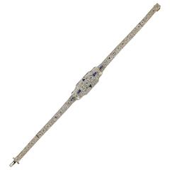 Art Deco Diamond Platinum Bracelet 8