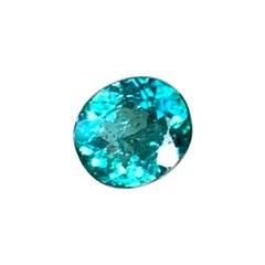 Paraiba brésilien certifié GIA, rare et magnifique bleu-vert naturel de 0,38 carat