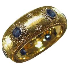 1960s Mario Buccellati sapphire gold Ring
