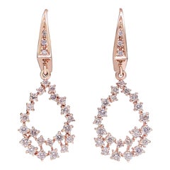 NO RESERVE! 1.05Cttw Fancy Pink Diamonds - 14 kt. Rose gold - Earrings