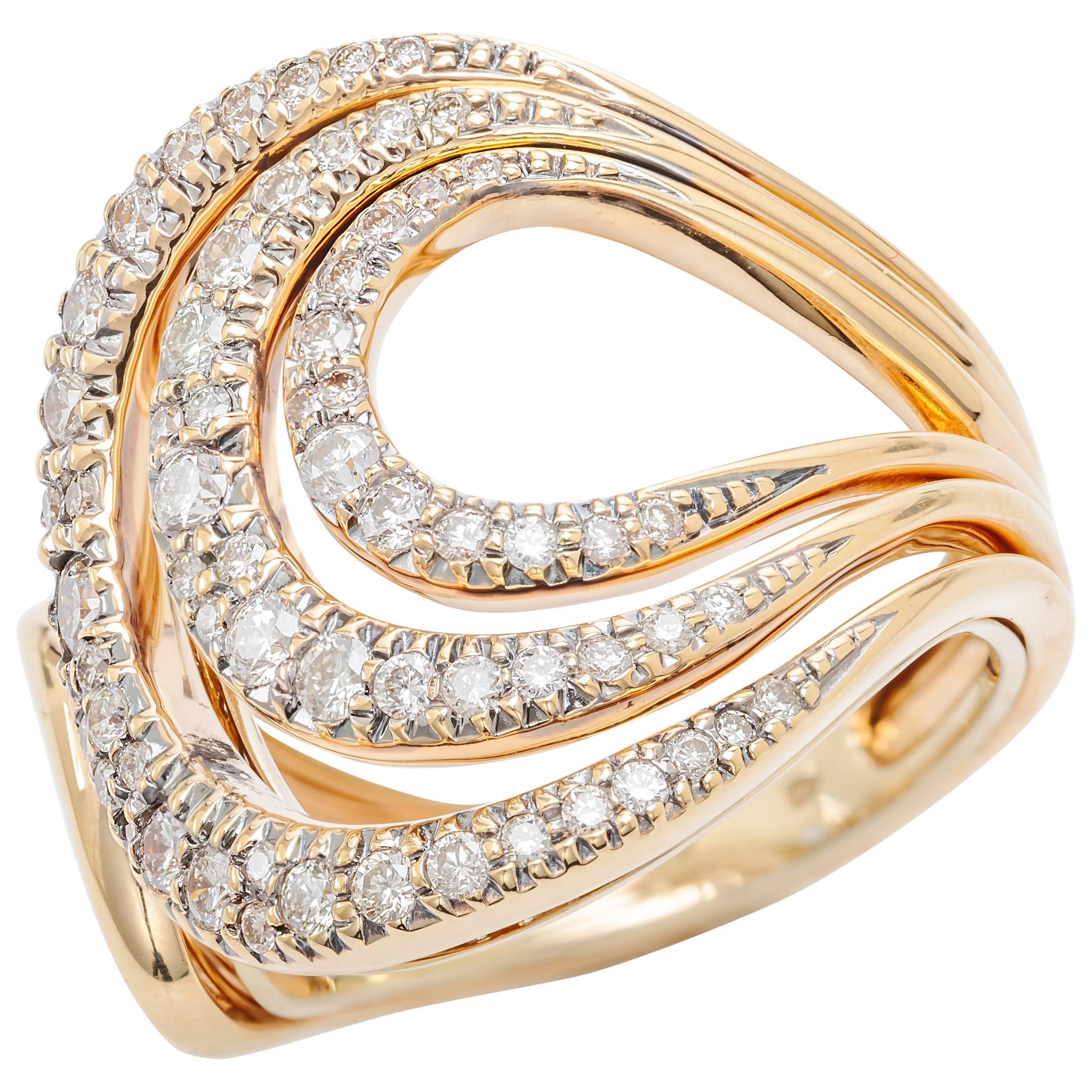 H. Stern Diamonds Two-Color Gold Iris Ring For Sale