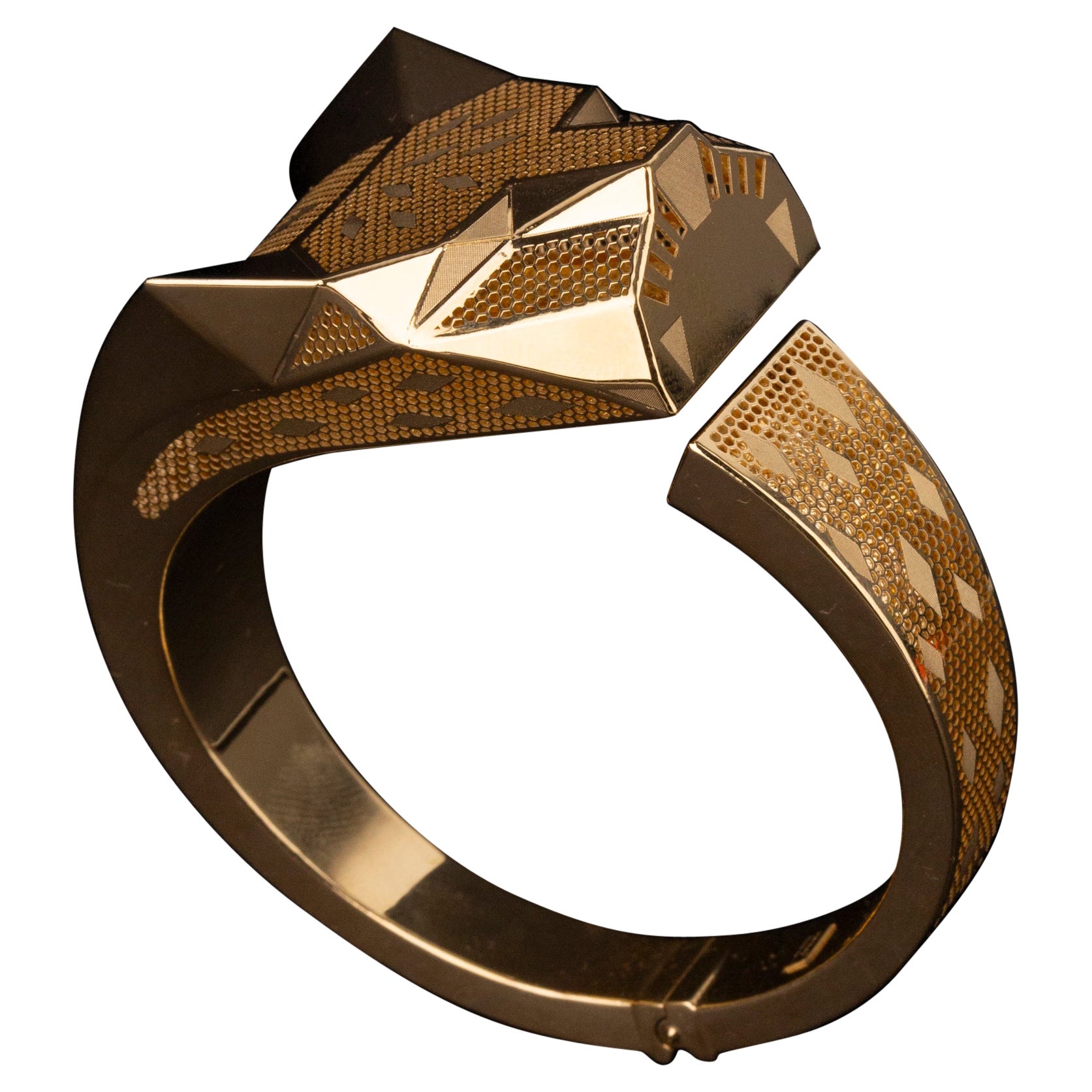 Futuristic Maya Culture Jaguar 18kgold Bracelet