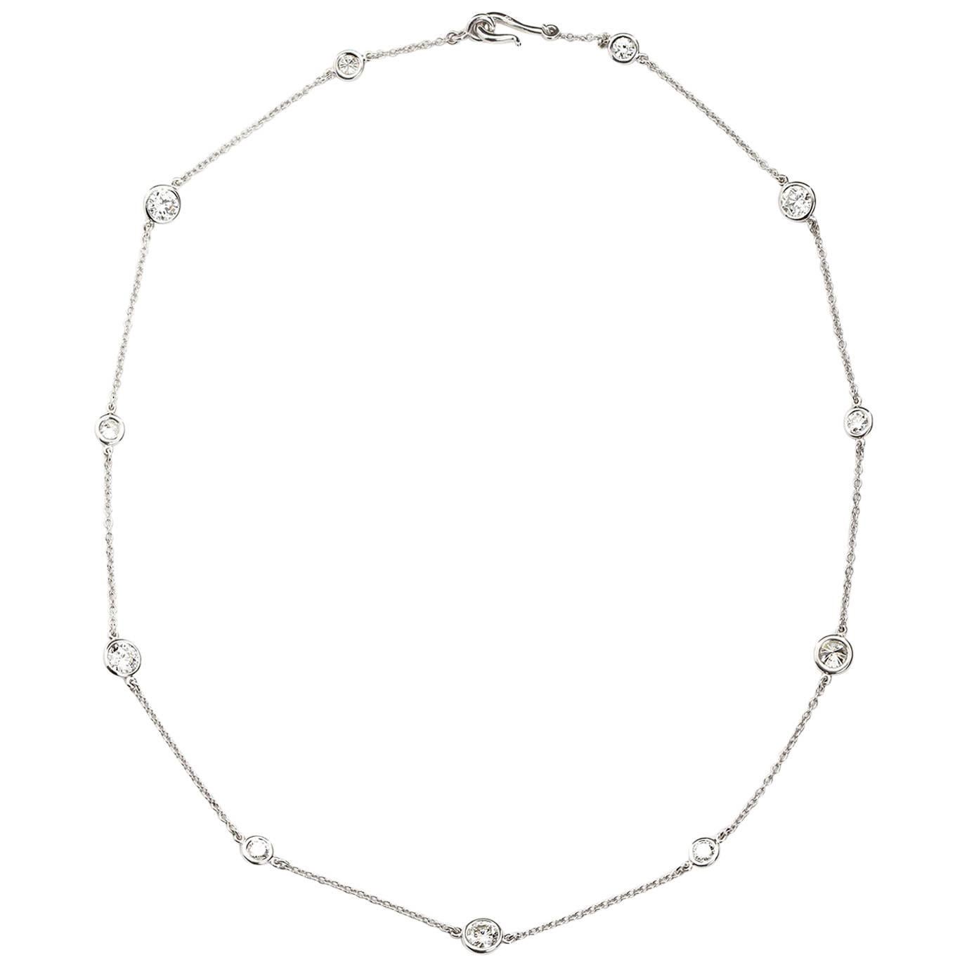 4.80 Carat Diamond by the Yard Necklace