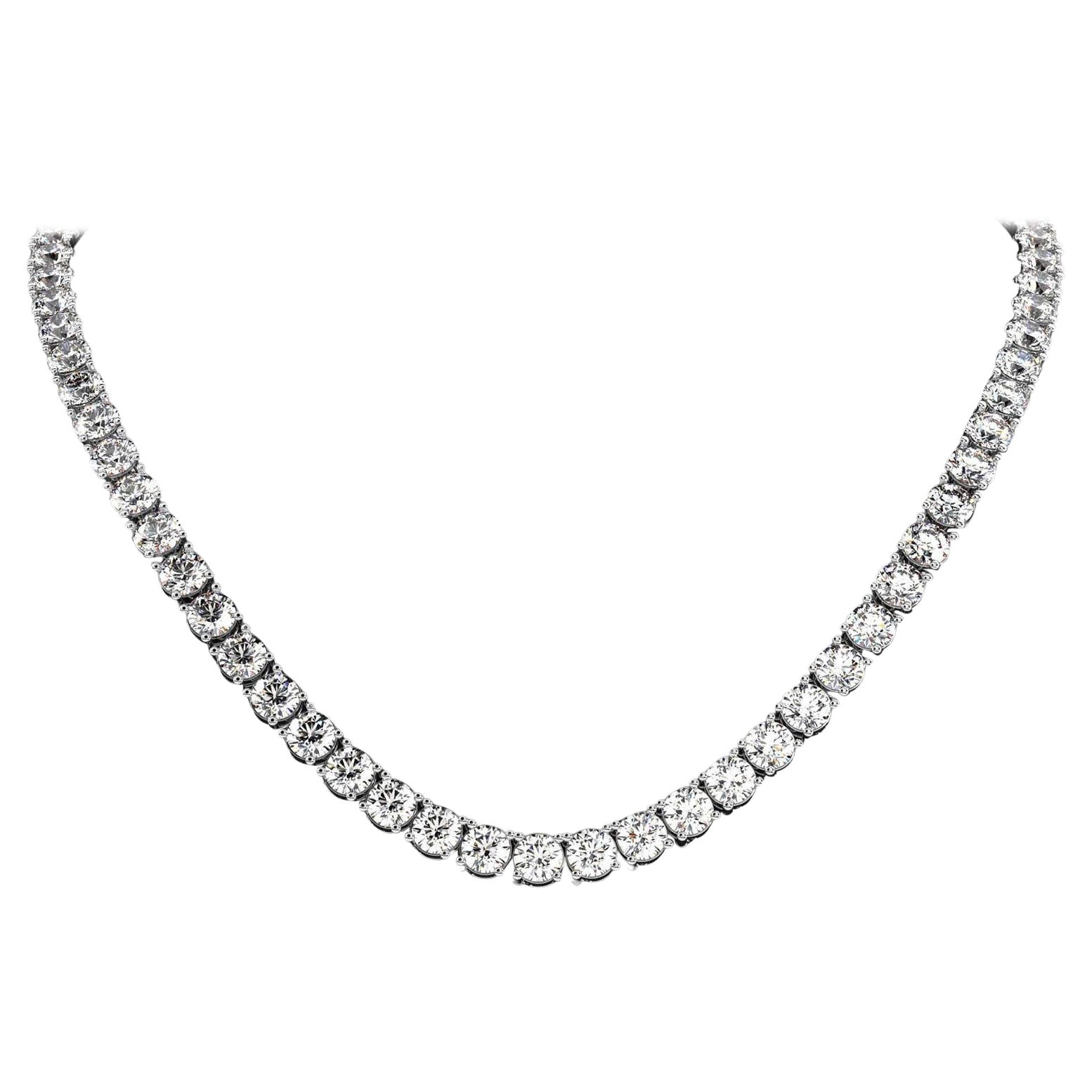 Collier tennis avec diamants de 25 carats