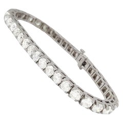 Pulsera de diamantes de 12 quilates blancos talla brillante