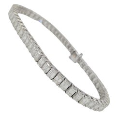 11 Carat Emerald Cut Diamond Tennis Bracelet