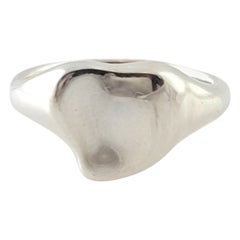 Tiffany & Co. Sterling Silver Elsa Peretti Full Heart Ring Size 5.75 #17486