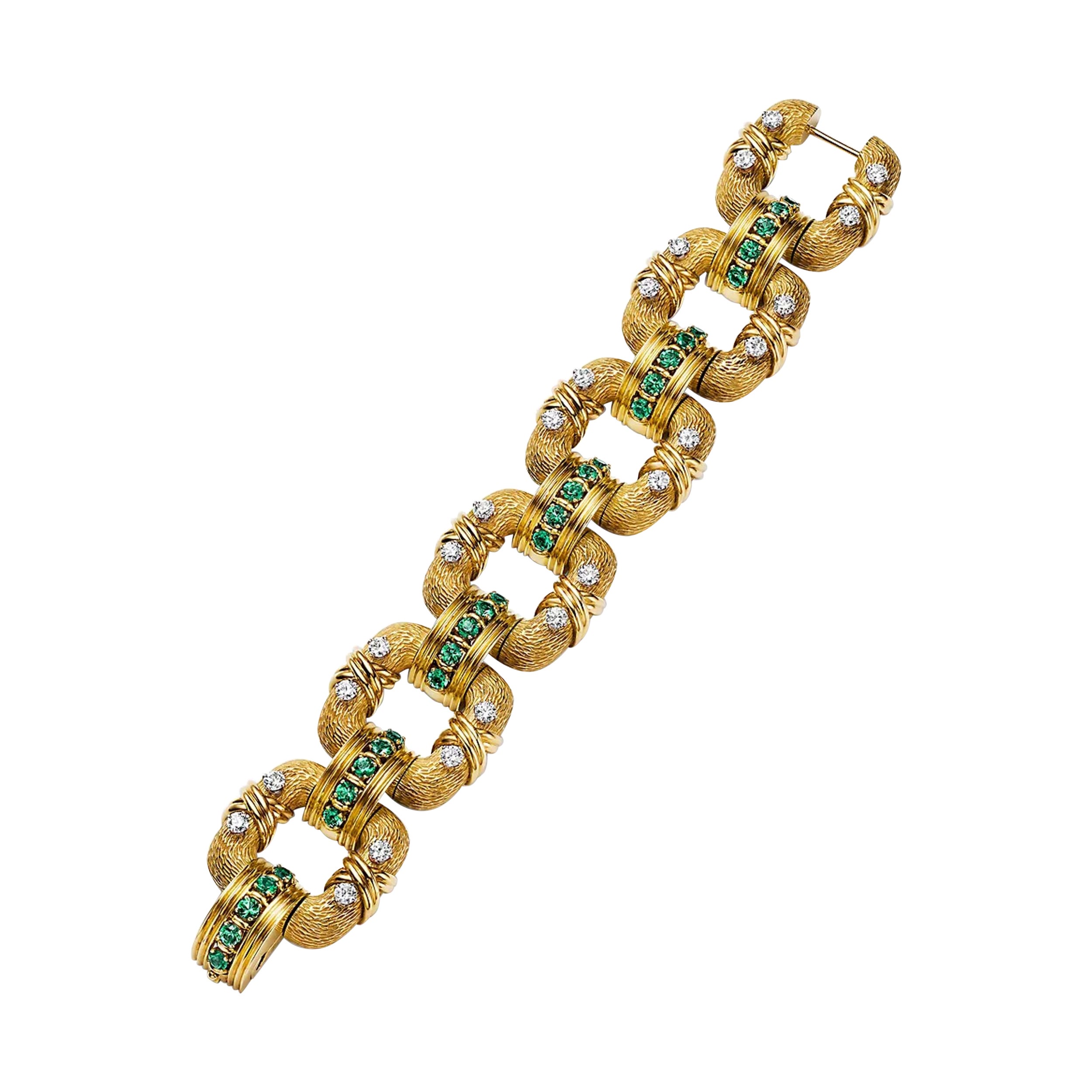 Jean Schlumberger by Tiffany & Co. Cooper Bracelet in Yellow Gold and Platinum For Sale