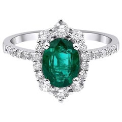 Smaragd und Diamant 2,25ct Verlobungsring