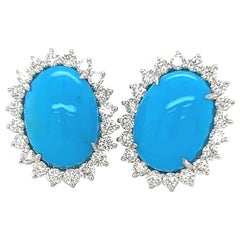 9.99 Carat Turquoise Earrings