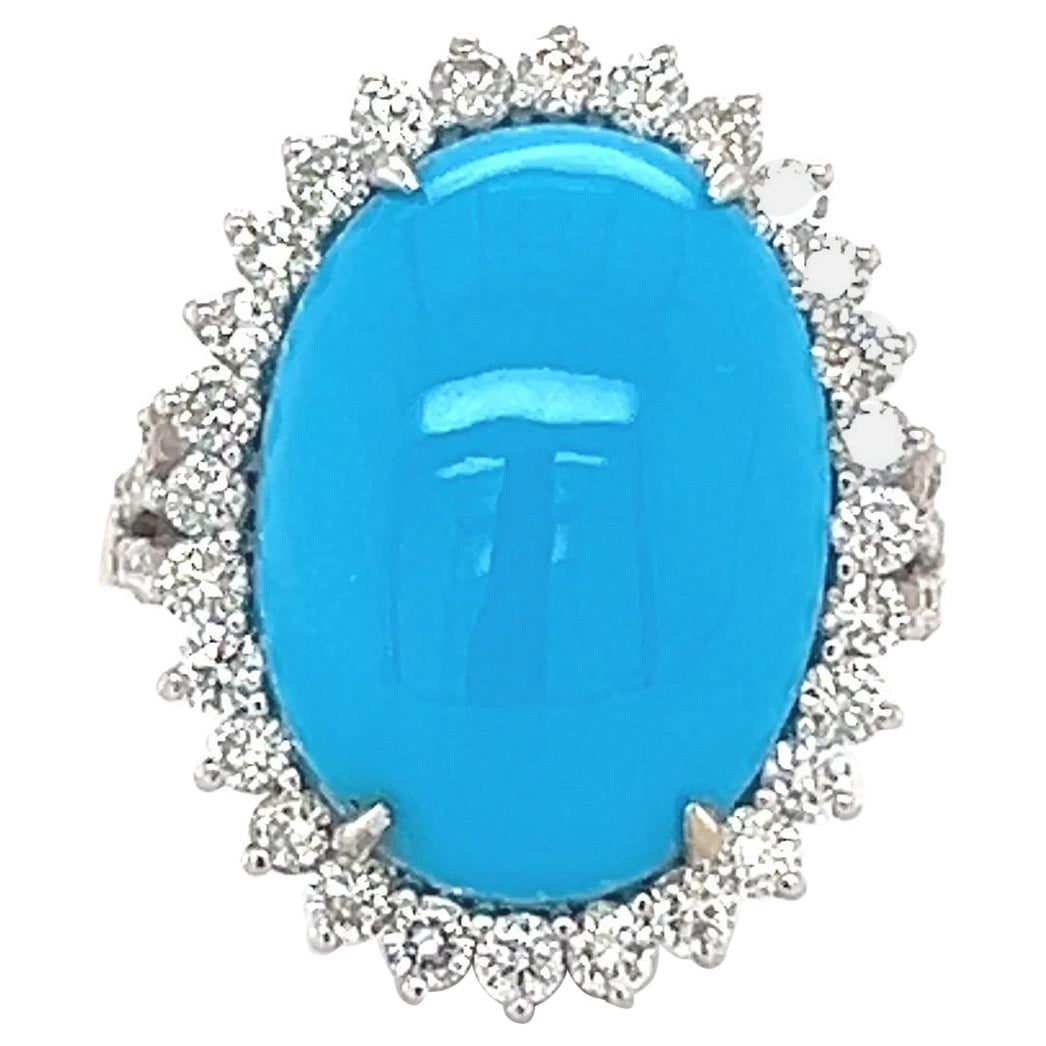 10.14 Carat Turquoise Cocktail Ring