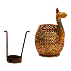 Lampe à thé camel peinte en fer