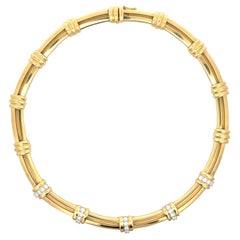 Nachlass Tiffany & Co. 1,90 Karat Diamant-Halskette 18K Gelbgold Station