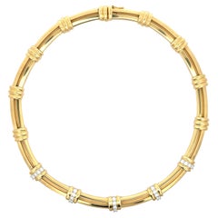 Tiffany & Co. Collier station de diamants 1,90 ctw en or jaune 18 carats