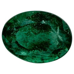 Used 3.66 Ct Emerald Oval Loose Gemstone