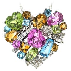 Bespoke Colourful Clip Enhancer Pendant 0.47ct