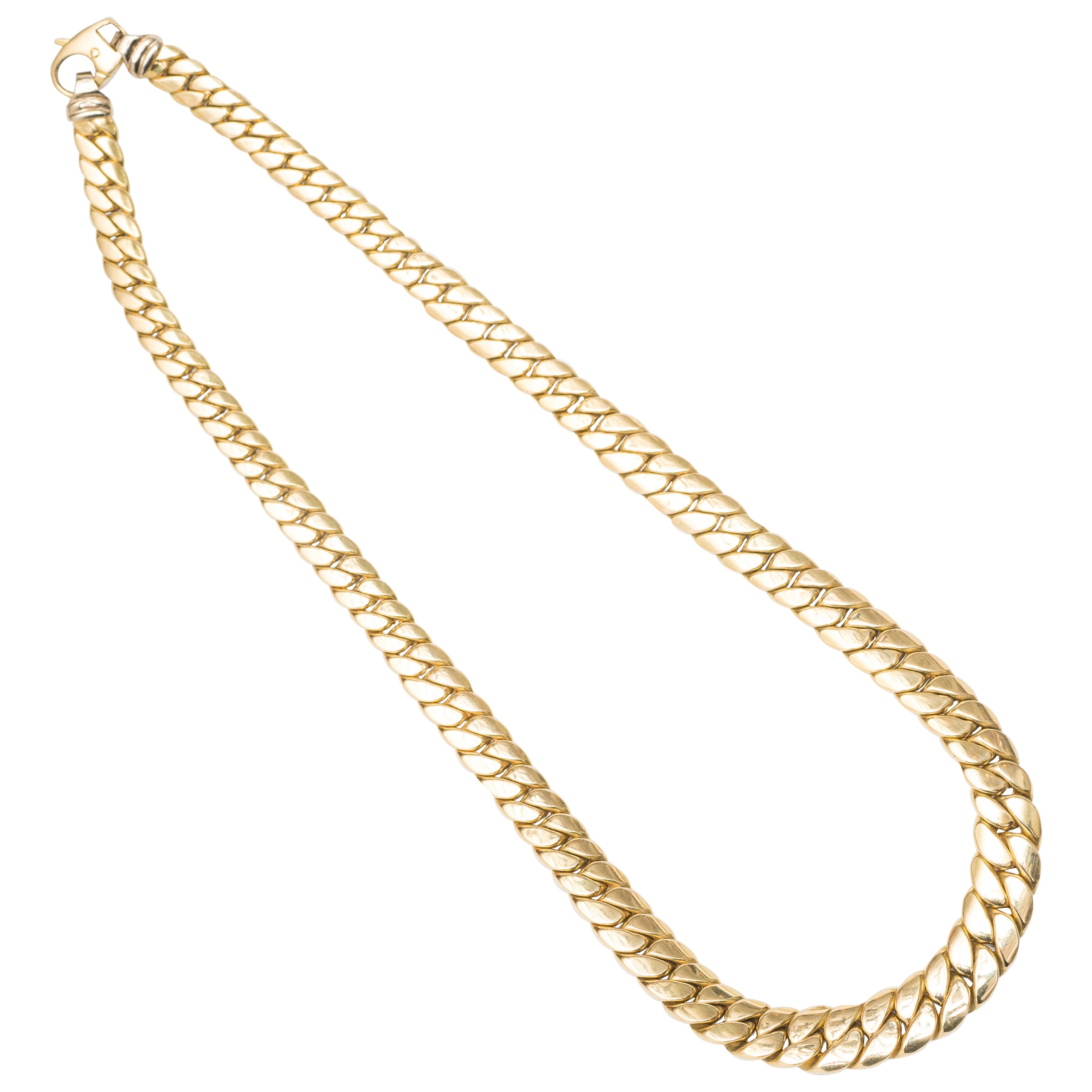 Italian Gold Chain >> 1980s Italian Gold Graduated Cuban Link Chain At 1stdibs Italian Gold Chain >> 1980s Italian Gold Graduated Cuban Link Chain At 1stdibs