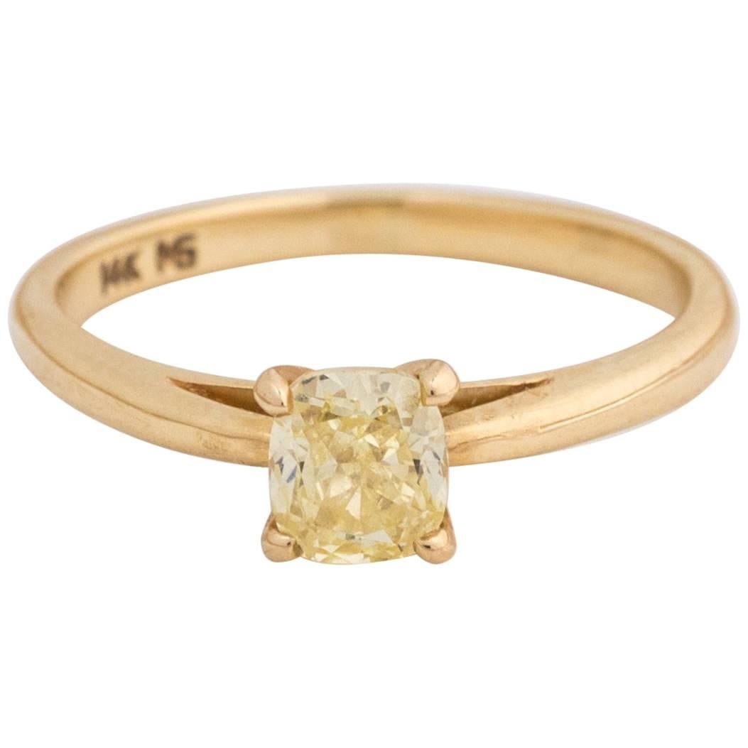 Canary Yellow Diamond Gold Engagement Ring
