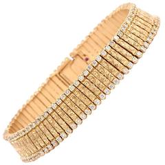 Roberto Coin Florentine  Ruby Diamond Gold Bracelet