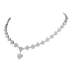 IGI Certified 27.00 Carats  Heart Shape Natural Diamonds 18K Gold  Necklace 