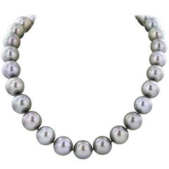 13-17 mm 36 Inch Tahitian Grey Pearl Necklace 7