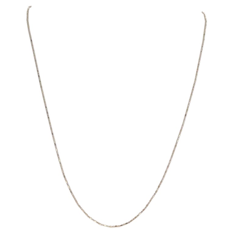 Yellow Gold Diamond Cut Fancy Bead Chain Necklace 18" - 14k Dots & Dashes