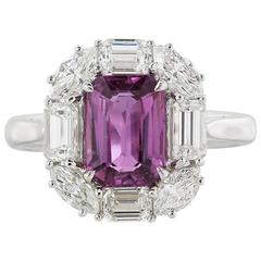 2.03 carat No Heat Pink Sapphire Diamond Gold Ring 11