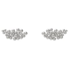 Matisse´s Black Fern Earrings 18k White Gold, Larissa Moraes Jewelry