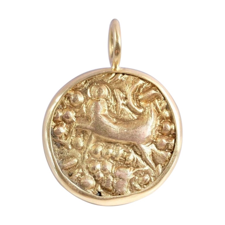 Fabriqué sur commande - Coins indiennes en or Jammu et Cachemire - 600 av. J.-C. serties en or 18 carats