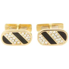 Graff Cufflinks Diamond & Enamel