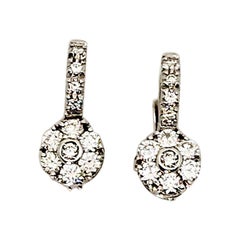 18Kt White Gold and Diamond Nun Earrings