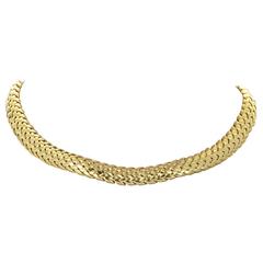 Tiffany & Co. Vannerie Gold Collar Necklace