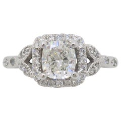 1.37CTW GIA Certified Cushion Cut Diamond Ring 