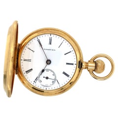 Antique Tiffany & Co Pocket Watch 18K Yellow Gold Hunter Manual Hand Wind Up