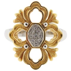 Buccellati Opera Diamond Gold Ring