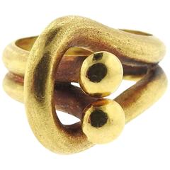 Zolotas Gold Hook and Eye Ring