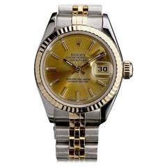 Rolex Ladies yellow gold stainless steel Datejust automatic Wristwatch