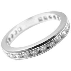 Tiffany & Co. Diamond Platinum Eternity Wide Band Ring