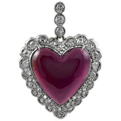 Gorgeous Antique Garnet Diamond Gold Pendant 12