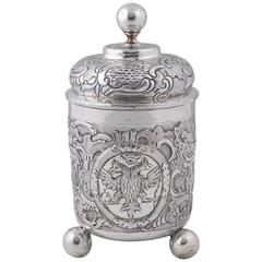 18th Century Russian Silver Beaker and Cover 7