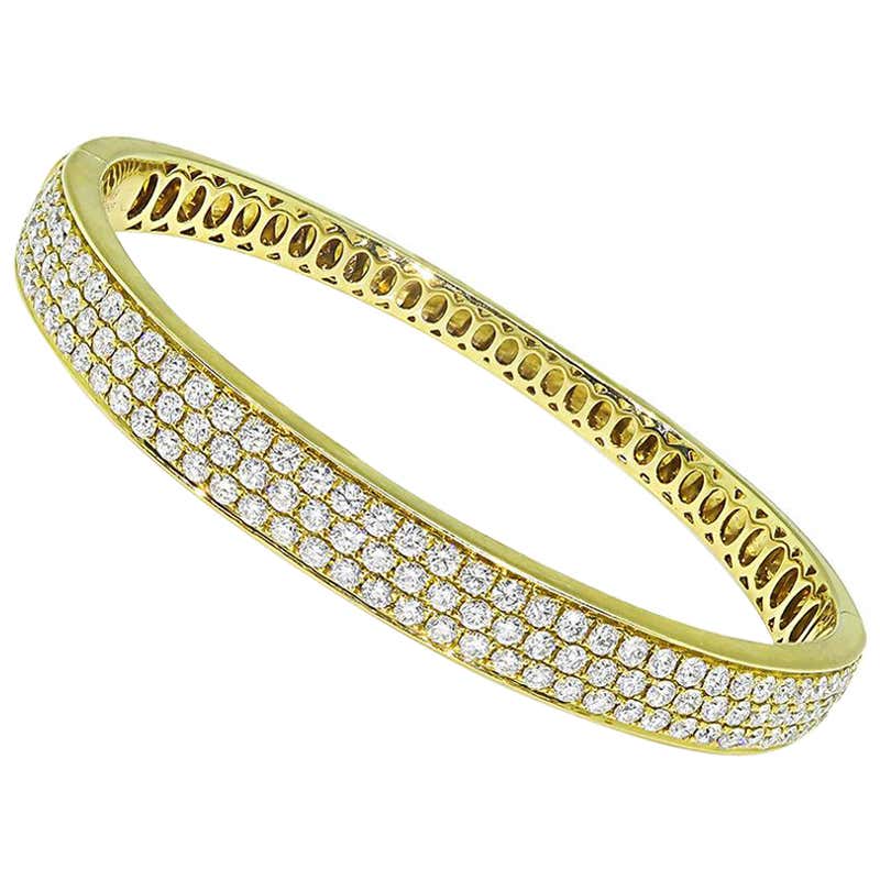 Expensive Bangles Diamond and Gold Bangle Bracelet For Sale at 1stDibs | expensive ...