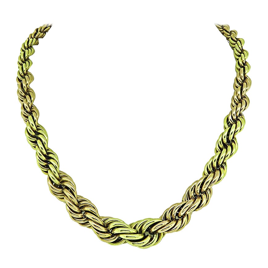 1950s Two Tone Gold Necklace