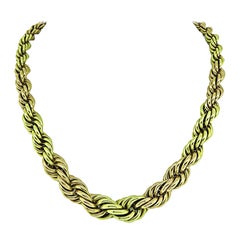 Vintage 1950s Two Tone Gold Necklace