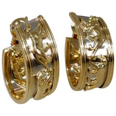 Cartier Gold Panthere Earrings 8