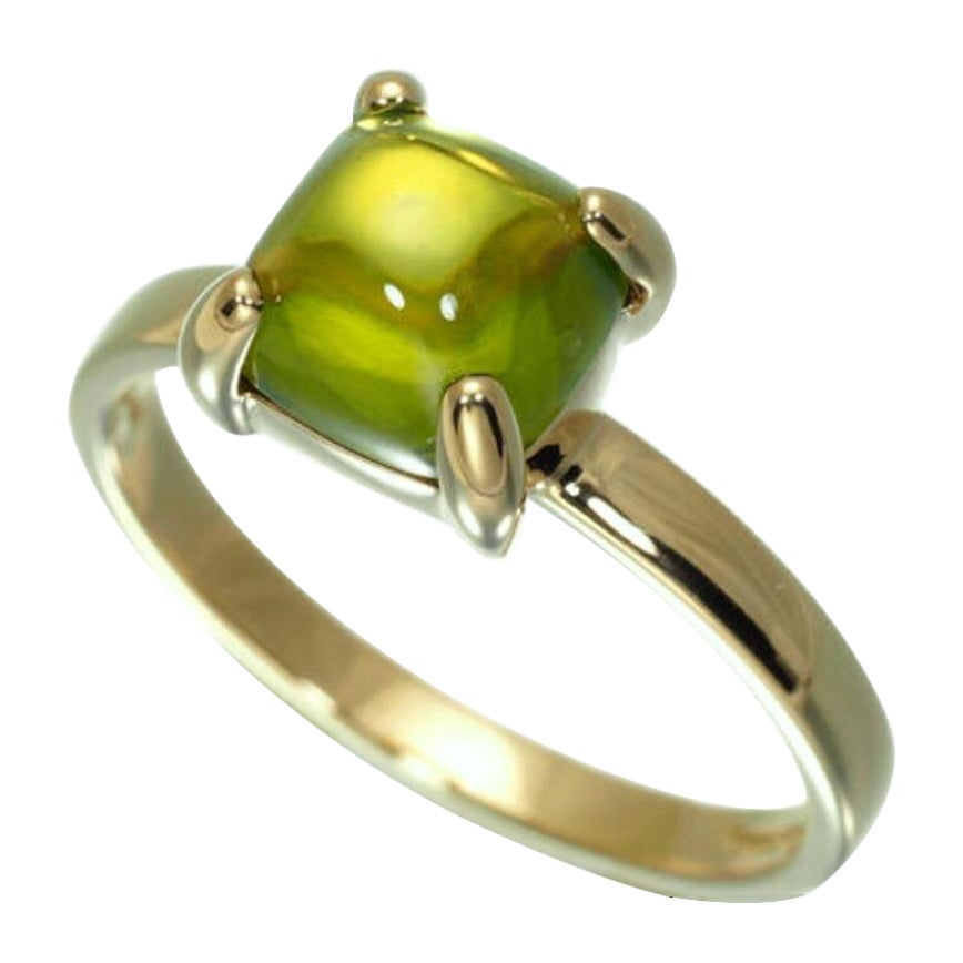 TIFFANY & Co. Paloma Picasso 18K Gold Peridot Sugar Ring 5.5