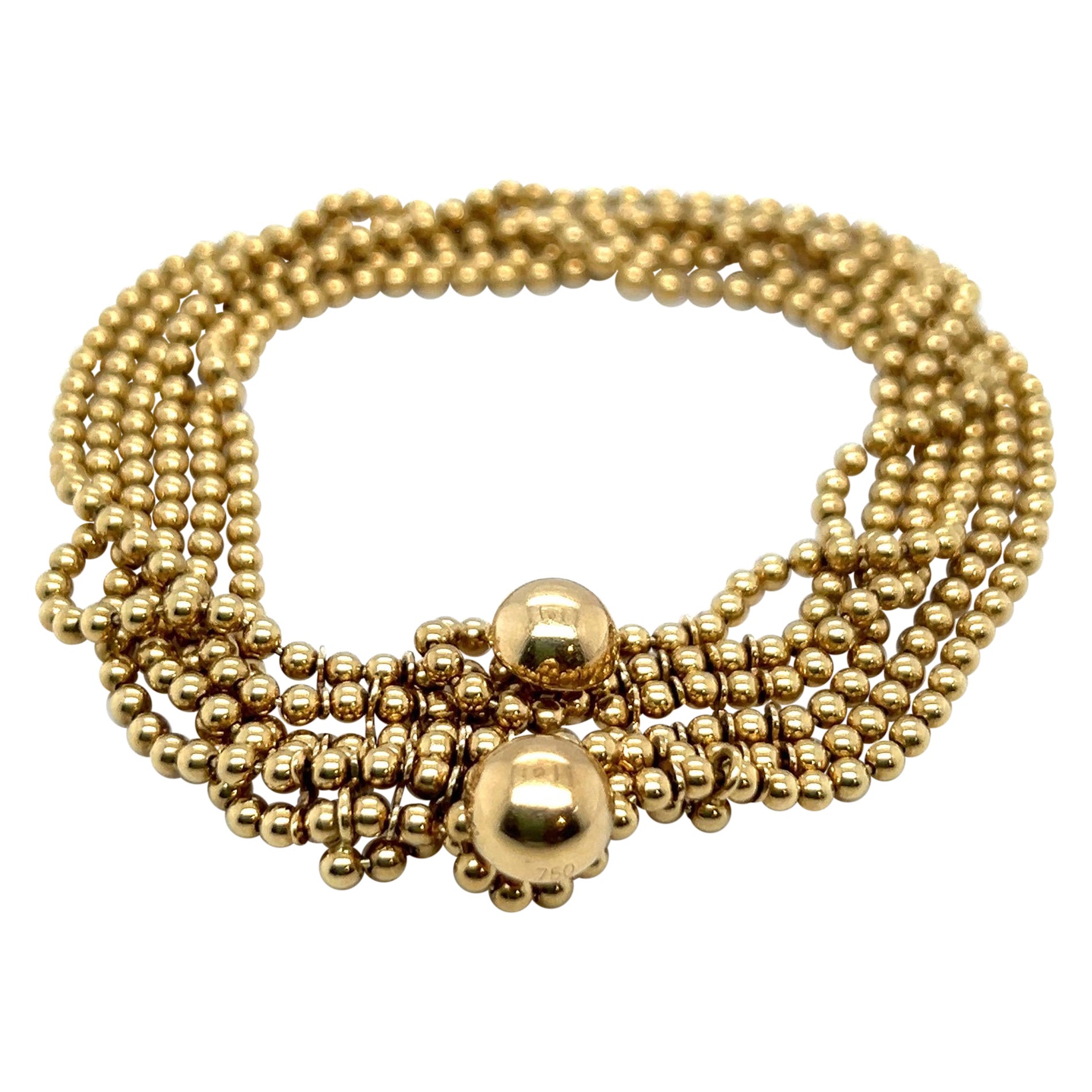 Cartier 18 Karat Yellow Gold Draperie Bracelet, 1999