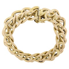 UnoAErre: Statement-Armband aus massivem 14k Gelbgold mit ineinandergreifenden Gliedern