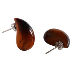 Tiger eye drop earrings