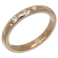 TIFFANY & Co. Elsa Peretti 18K Rose Gold 3 Diamant Stacking Band Ring 5